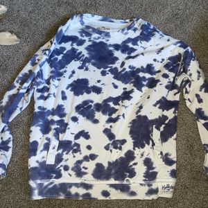 Hollister blue tie dye hoodie
